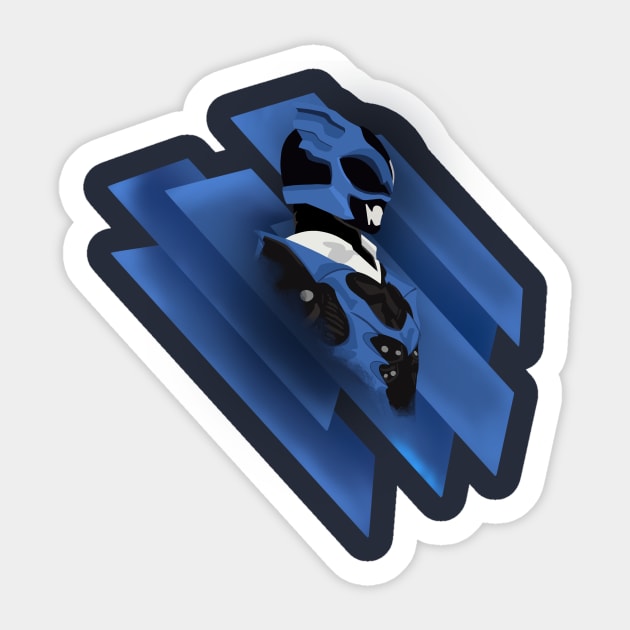 Blue Psycho Ranger Sticker by Xanderdegreat